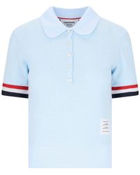 Thom Browne - Polo Shirt Tricolor Details - Lyst