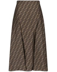 Fendi - Ff Maxi Skirt - Lyst