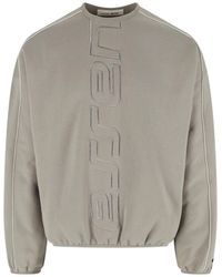 Fear Of God - Relaxed Embossed Vertical Logo Sweatshirt - Lyst