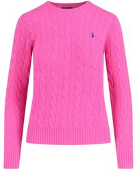 Polo Ralph Lauren - Cable-Knit Sweater With Logo Embroidery - Lyst