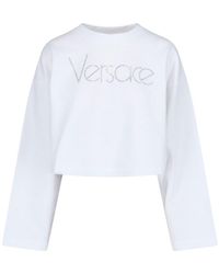 Versace - '1978 Re-edition Logo' Crop Sweatshirt - Lyst