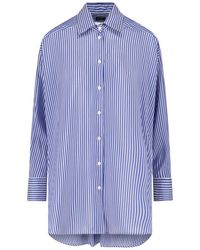 Kiton - Silk Striped Classic Collar Shirt - Lyst