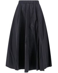 Aspesi - Midi-Length Skirt With Elastic Waistband - Lyst