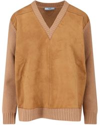 Prada - V-Neck Sweater - Lyst