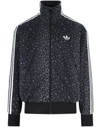 adidas - 'Firebird Loose Leo' Zip Sweatshirt - Lyst