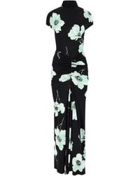 Alaïa - Draped Printed Dress - Lyst