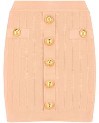 Balmain - Gonna Mini In Maglia - Lyst