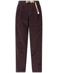White Sand - Corduroy Belt Trousers - Lyst