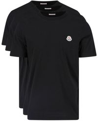 Moncler '3-pack' T-shirt Set - Black