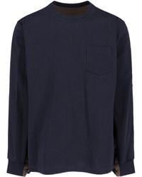 Sacai - Two-Color Sweater - Lyst
