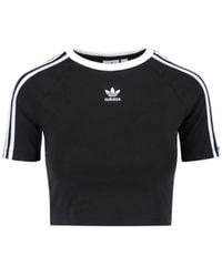 adidas - T-Shirt Crop "3-Stripes Baby" - Lyst