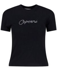 Coperni - Organic Cotton Rhinestone Logo T-Shirt - Lyst