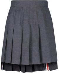 Thom Browne - Pleated Mini Skirt - Lyst