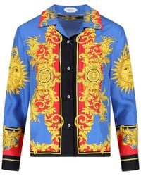 Versace - Camicia In Twill Di Seta - Lyst