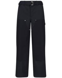 Sacai - Double Knee Pants X Carhartt Wip With Belted Mid-Rise - Lyst