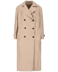 Tagliatore - Double-Breasted Wool Cotton Trench - Lyst