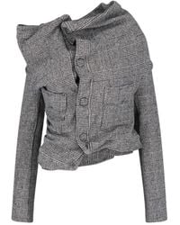 Junya Watanabe - Asymmetrical Wool-Blend Jacket - Lyst