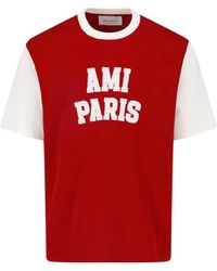 Ami Paris - Graphic Short Sleeve T-Shirt - Lyst