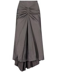 Victoria Beckham - Asymmetrical Skirt With Gathered Details - Lyst