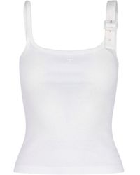 Courreges - Fitted Top With Classic Neckline - Lyst