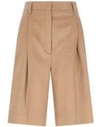 Prada - Shorts With Pleats - Lyst