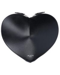 Alaïa - Luxe Calf Leather Crossbody Handbag - Lyst