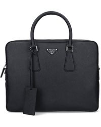 Prada - Logo Briefcase - Lyst