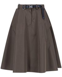 Prada - Technical Canvas Skirt - Lyst