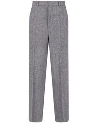 Maison Margiela - Tailored Wool Trousers With Hook And Button Closure - Lyst