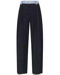 Alexander Wang - Denim Waistband Straight Leg Trousers - Lyst
