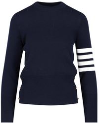 Thom Browne - 4-Bar Crewneck Virgin Wool Sweater - Lyst