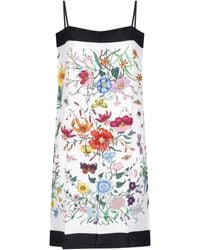 Gucci - Abito Midi In Twill Di Seta Stampata - Lyst