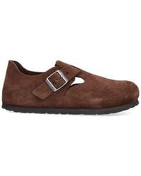 Birkenstock - Suede Slip-On Clog With Buckle - Lyst