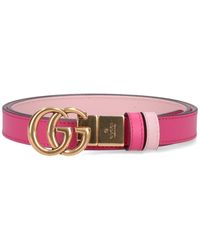 Gucci - Reversible Thin Belt "Gg Marmont" - Lyst