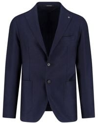 Tagliatore - Single-Breasted Virgin Wool Blazer - Lyst