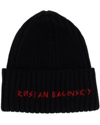 Ruslan Baginskiy - Embroidered Ribbed Knit Beanie - Lyst