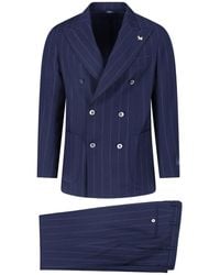 Tombolini - Double-Breasted Virgin Wool Suit - Lyst