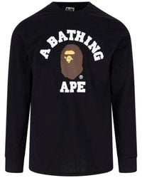 A Bathing Ape - T-Shirt Logo "College Ls" - Lyst