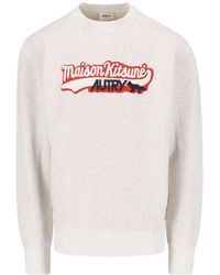 Autry - Light Cotton Sweatshirt With Embroidered Logo - Lyst