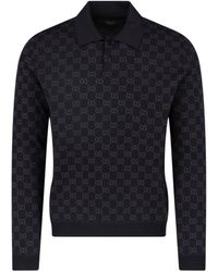 Gucci - Polo In Viscosa Jacquard "Gg" - Lyst
