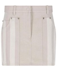 Fendi - Denim Drill Mini Skirt - Lyst