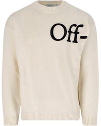 Off-White c/o Virgil Abloh - Logo Crewneck Sweater - Lyst
