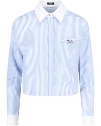 Versace - Oxford Cropped Shirt - Lyst