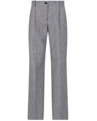 Dolce & Gabbana - High-Rise Plaid Wool-Cashmere Trousers - Lyst