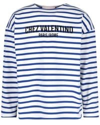 Valentino - 'Chez' Striped T-Shirt - Lyst