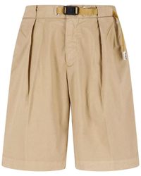 White Sand - Shorts With Belt - Lyst