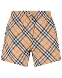 Burberry - Check Swim Shorts - Lyst