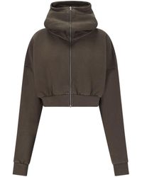Entire studios - Felpa Zip Crop - Lyst