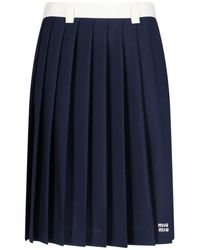 Miu Miu - Gonna Midi In Kid Mohair - Lyst