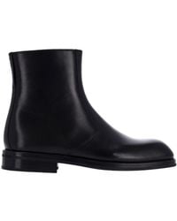 Lemaire - Leather Zip Ankle Boots - Lyst